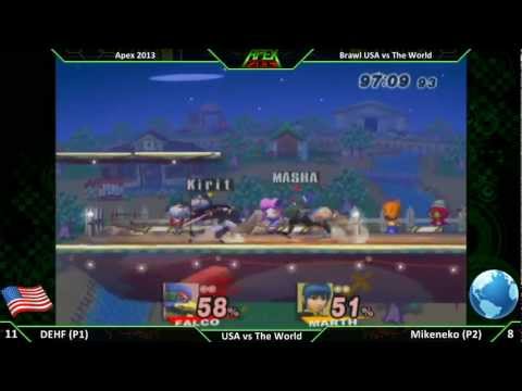 SSBB - Apex 2013 - USA vs The World - Brawl Crew Battle