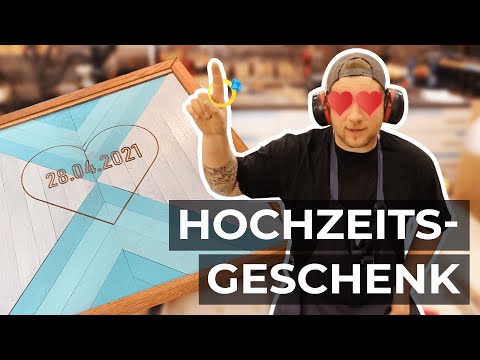 HOCHZEITSGESCHENK ON POINT - Holzmosaik