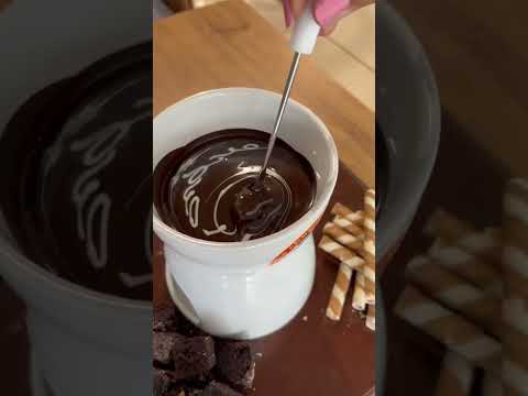 Dark Chocolate Fondue at The Chocolate Room Bodakdev