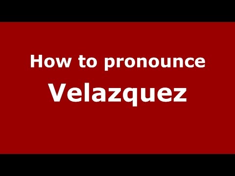 How to pronounce Velazquez (Colombian Spanish/Colombia)  - PronounceNames.com