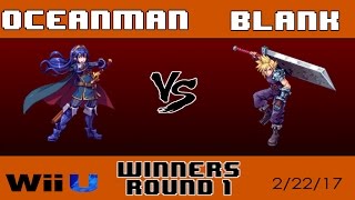 VT Weekly 2/22/17 - Oceanman (Lucina) Vs. Blank (Cloud) Winners Round 1 - Smash Wii U
