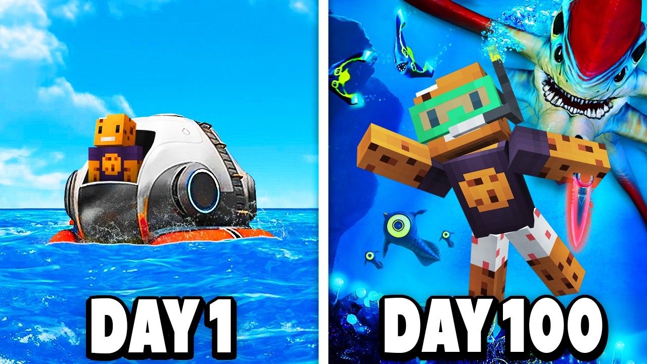 I Survived 100 Days in the OCEAN on Subnautica