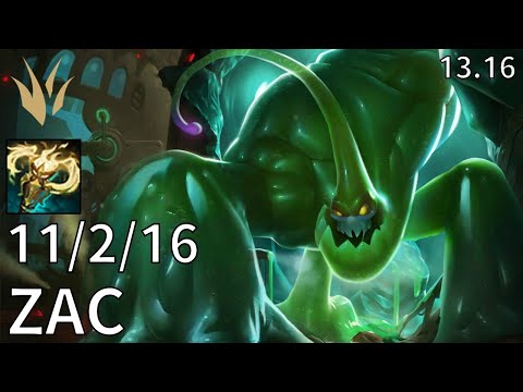 Zac Jungle vs Kha'Zix - EUW Diamond | Patch 13.16