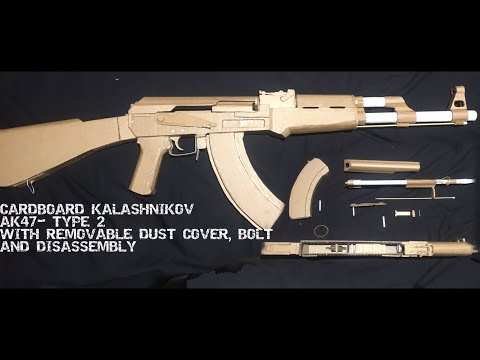 Cardboard AK47 Type 2 (field strip + working parts)