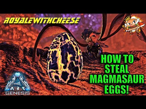 How To Steal Magmasaur Eggs With A Bloodstalker?!?  - Ark: Survival Evolved Genesis DLC