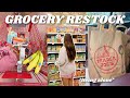 GROCERY SHOP WITH ME Living Alone Haul Full Fridge Restock