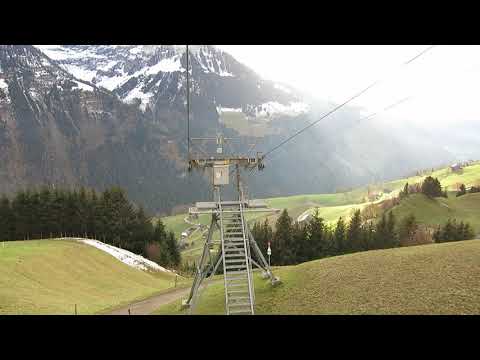 Luftseilbahn Kipfen - Tristel Talfahrt 2020 - cable car Switzerland