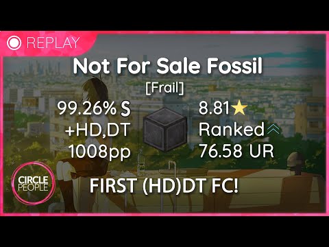 osu! | mrekk | Wakeshima Kanon - Not For Sale Fossil [Frail] +HD,DT 99.26% FC | 1008pp #1