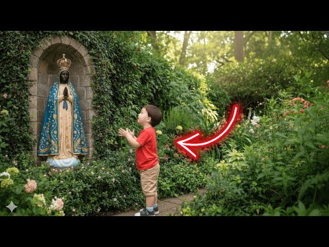 The adopted boy began talking to himself in the garden, but it was to Our Lady of Aparecida...