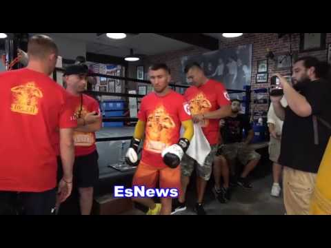 ((Speed & Power)) Vasyl Lomachenko Letting Hands Go On Heavy Bag  EsNews Boxing