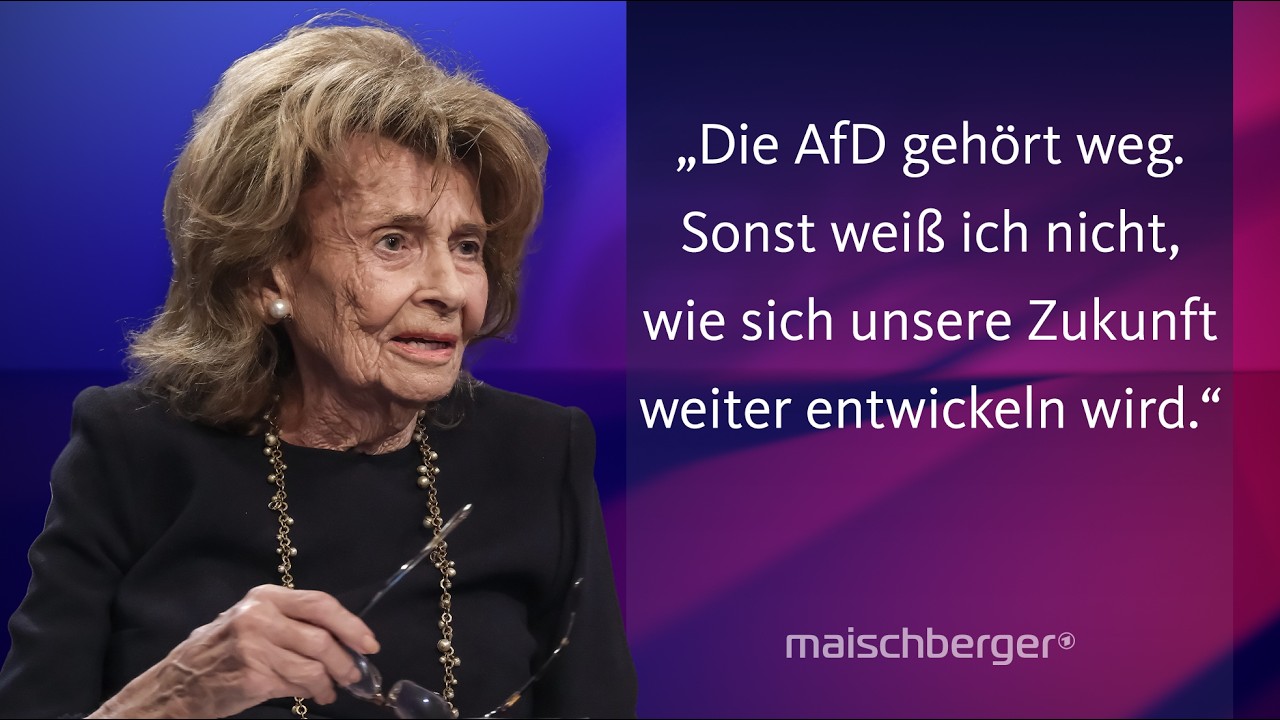 "Ich habe Angst" – Charlotte Knobloch über die politische Entwicklung in Deutschland | maischberger