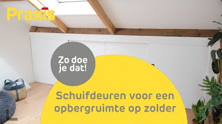 Schuifdeuren voor een schuine wand op zolder maken