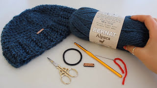 How To Crochet A Messy Bun Hat | easy messy bun hat | crochet hat