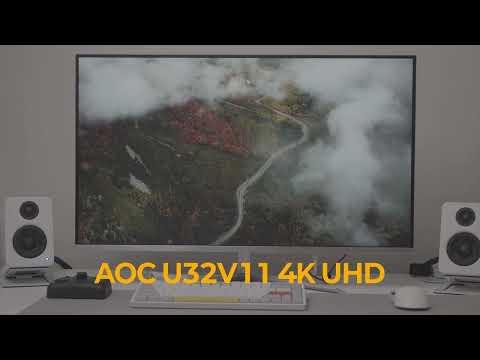 화질 시연 - 알파스캔 AOC U32V11 4K UHD 프리싱크 HDR 시력보호 무결점 [다나와 리포터]