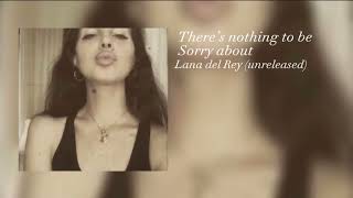 There’s nothing to be sorry about (unreleased lana del rey song)