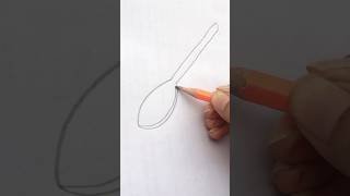 How to draw a spoon 🥄 #artwork #drawing
