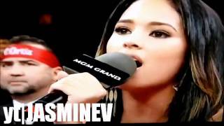 Jasmine V Performing National Anthem for Mayweather vs. Ortiz Las Vegas, September 17, 2011