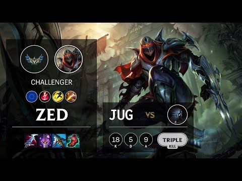 Zed Jungle vs Kindred - EUW Challenger Patch 12.2