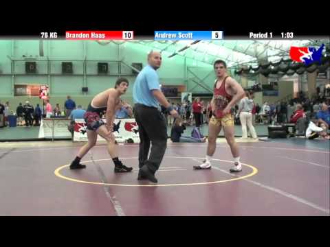 Brandon Haas vs. Andrew Scott at 2013 ASICS FILA Cadet Nationals - GR