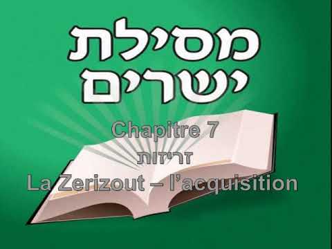 Messilat Yecharim  - Chapitre 8  - Zérizout - Le zèle: l'acquisition