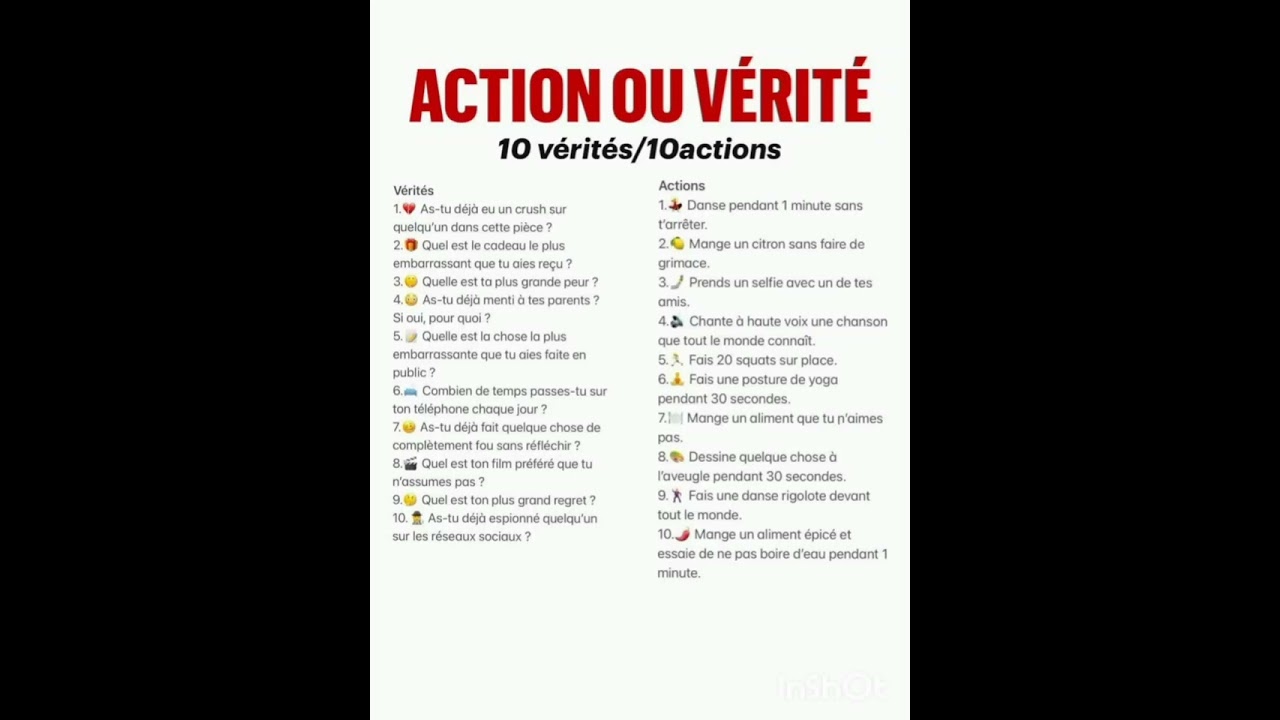 Pimentez vos soirées : des questions originales pour Action ou Vérité ...