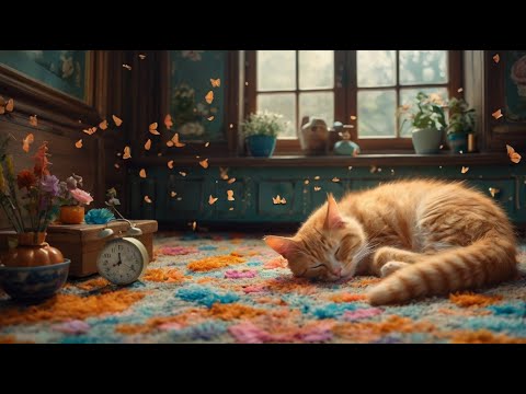 12 hours of stress, relieving music for cats, Cats love snow and you, Cat's favorite music#cat