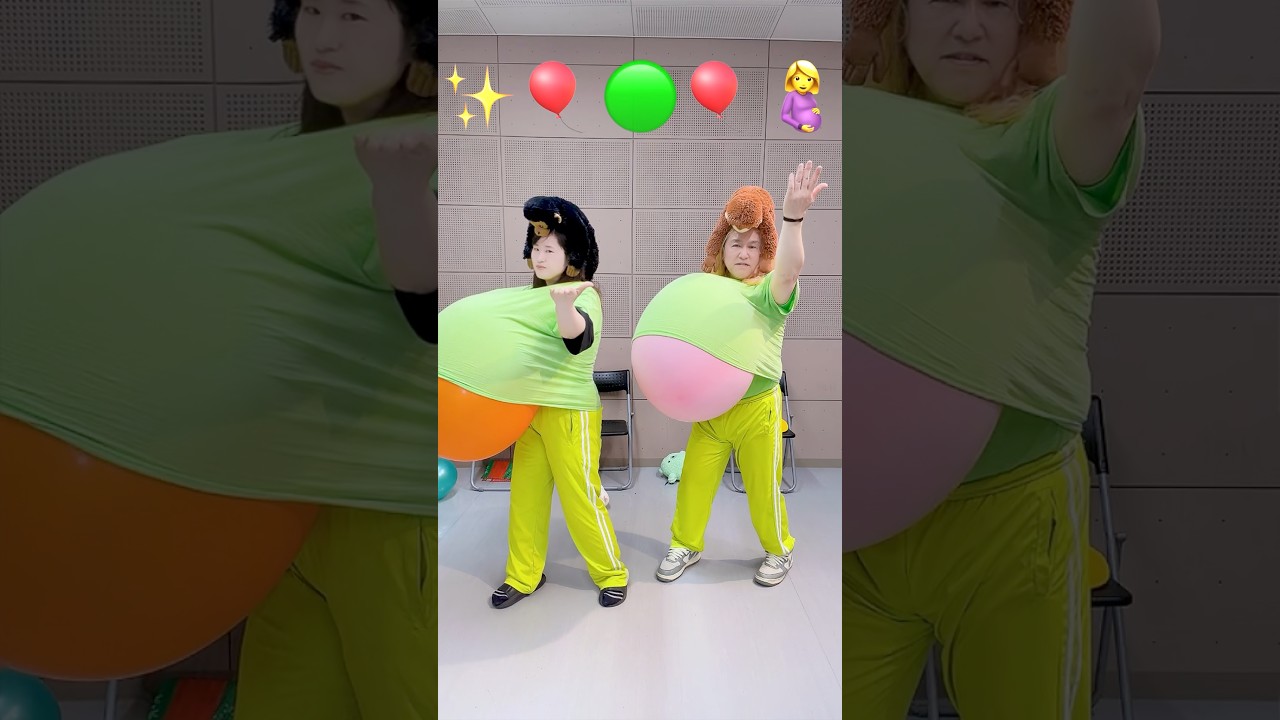 フライディチャイナタウン 巨大風船服の中で膨らませて踊ってみた30 Balloon Popping Dance challenge  #フライディチャイナタウン #shorts
