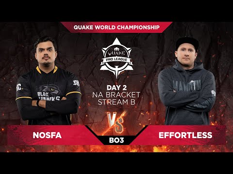 nosfa vs Effortless - Quake World Championship 2020 - Day 2 - Stream B