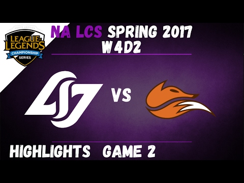 CLG vs FOX Highlights Game 2 NA LCS 2017 Spring W4D2 Counter Logic Gaming vs Echo Fox