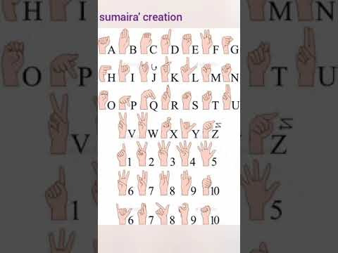 #shorts#sign language A to Z# numbers hands pack