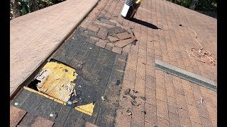 Asphalt Shingle Roofing Water Damage Repair