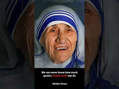 Great Quote - Mother Teresa - Simple smile #Shorts