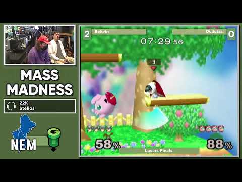 Mass Madness 39 SSBM - Bekvin (Marth) vs. dudutsai (Jigglypuff) - Melee LF