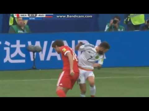 Mexico vs Russia 2-1 Red Card Yuri Zhirkov Confederations Cup 2017 24.6.2017