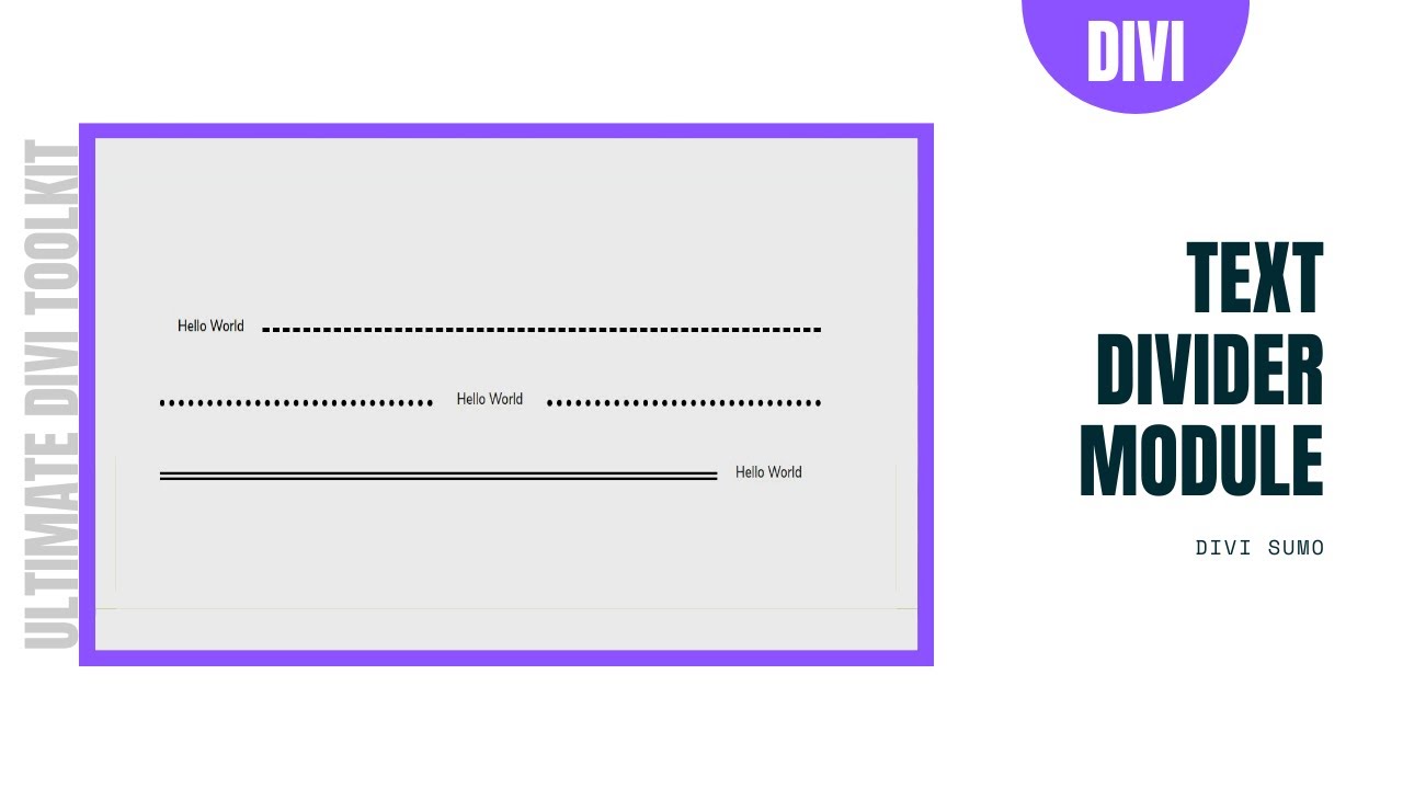 Text Divider Module for Divi | Divi Sumo