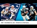 Cam Newton Beats Tom Brady | Patriots vs. Panthers (Week 11, 2013) | NFL Full Game