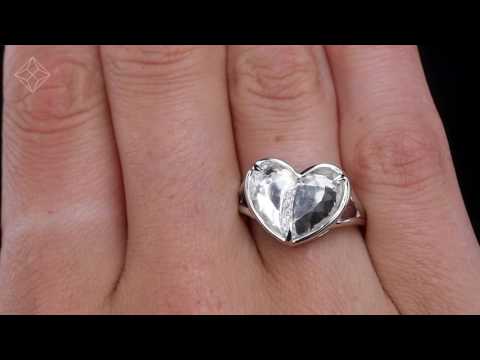 Stellato Collection White Topaz and Diamond Ring 0.02ct In 9k White Gold - E5986