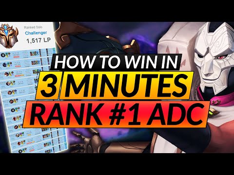 HOW TO WIN LANE IN 3 MINUTES - INSANE TIPS of Rank 1 (1500LP) ADC - LoL Jhin Guide