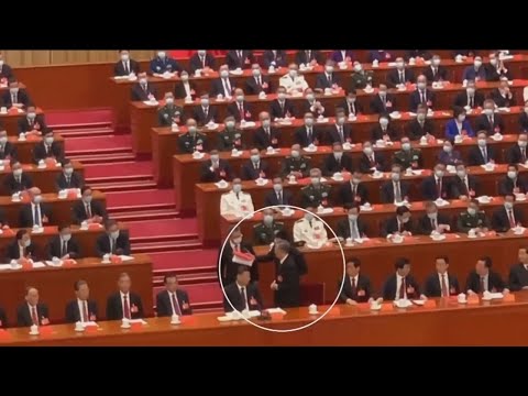 Ex-presidente chinês escoltado para fora do Congresso do Partido Comunista
