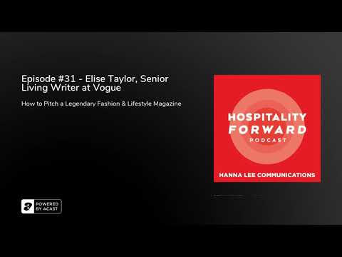 Episode #31 - Elise Taylor, Senior Living Writer at Vogue - YouTube