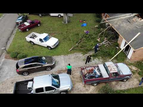 10-26-19 Prentiss, MS Remnants Of Tropical Storm Olga Puts Trees In Homes Aerials From Drone
