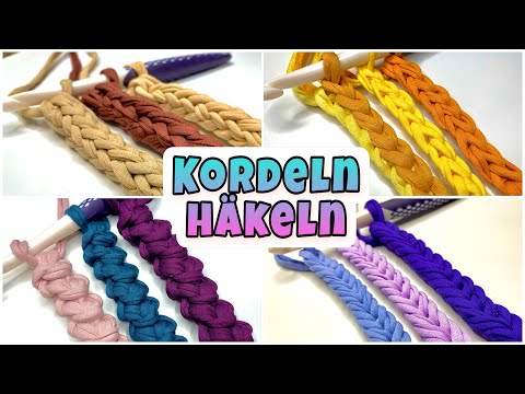4 einfache Kordeln-Häkeln |für Taschen |Accessories und Deko