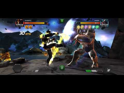 MCOC—Summer of Pain Week 5, EZ Dub with Sunspot!! (easy strat to beat Venom)