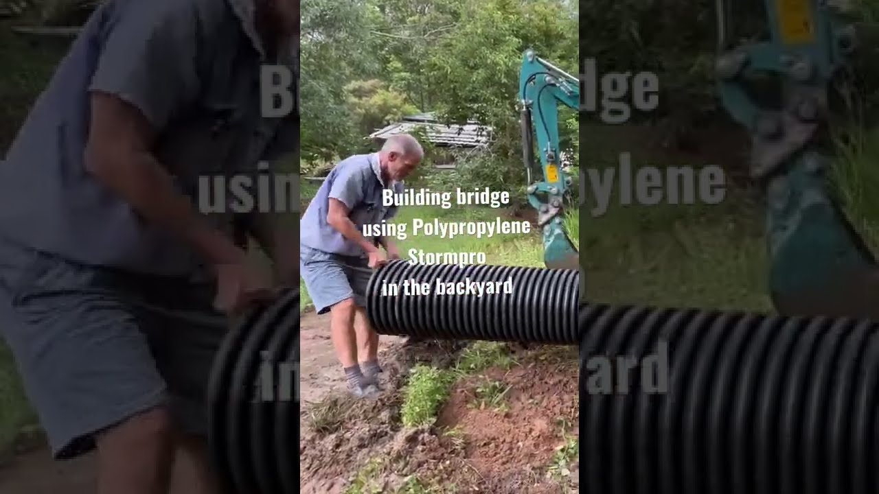 Building bridge in the backyard using polypropylene pipe stormpro | Shorts | Shortbeta