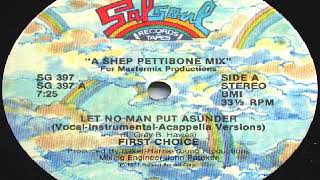 First Choice ‎– Let No Man Put Asunder (Frankie Knuckles Instrumental )