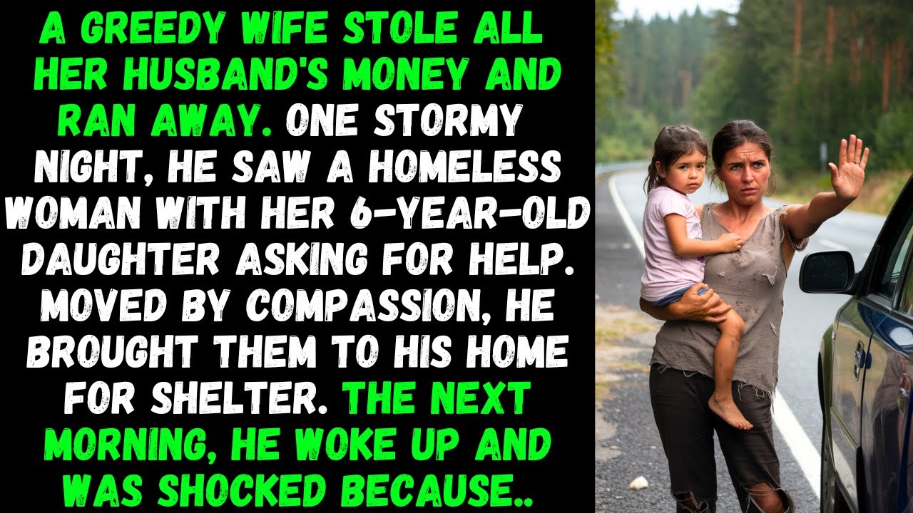 On a stormy night, a rich man helped a homeless woman and her daughter, but was shocked by morning..