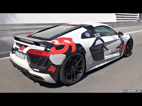 Audi R8 V10 Plus with Akrapovic Exhaust System in Monaco!