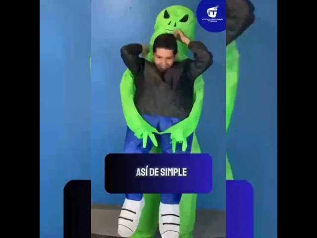 Vídeo relacionado con AYBUY Disfraz inflable de alienígena, disfraz inflable verde, cómodo de llevar, disfraz inflable para adultos con sistema de inflación, carnaval, Halloween, verde, cosplay para fiestas, 160-190 cm