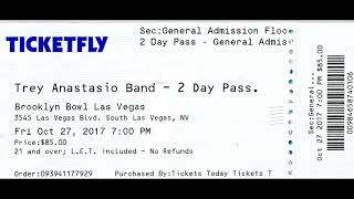 Trey Anastasio Band: 2017-10-28 ~ Brooklyn Bowl, Las Vegas, NV