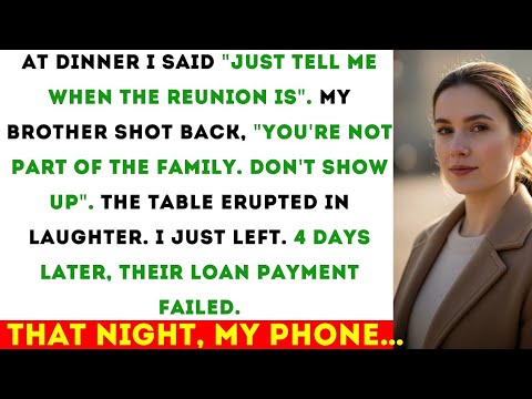 At Dinner, I Said, "Just Tell Me When The Reunion Is." My Brother Shot Back, "You're…